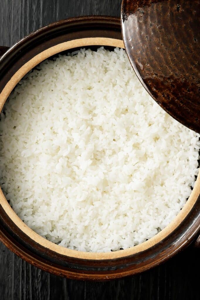 Vista do arroz shari