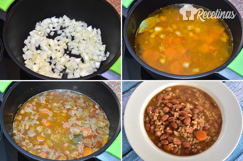feijão com arroz 1 Feijão carioca com arroz.