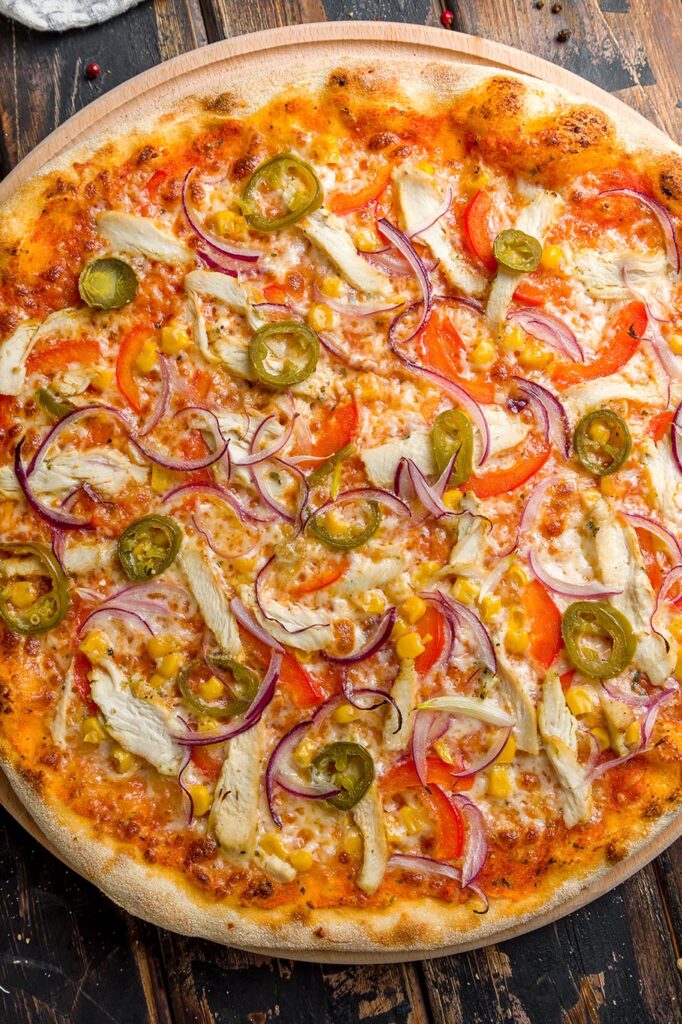 vista da pizza mexicana